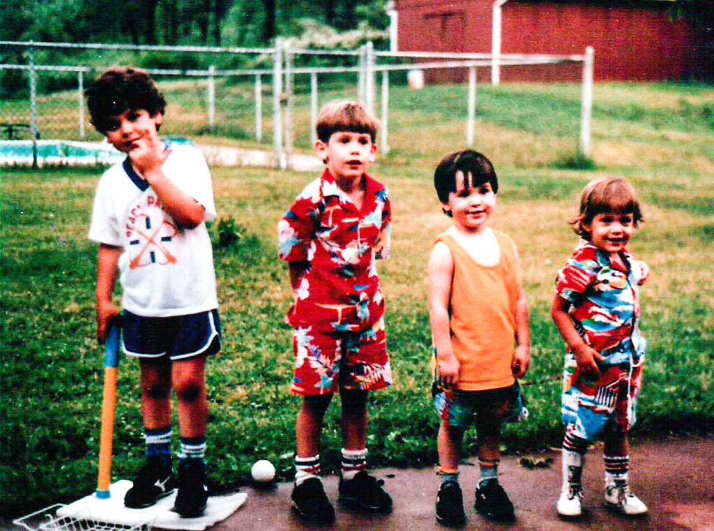 Four young children.