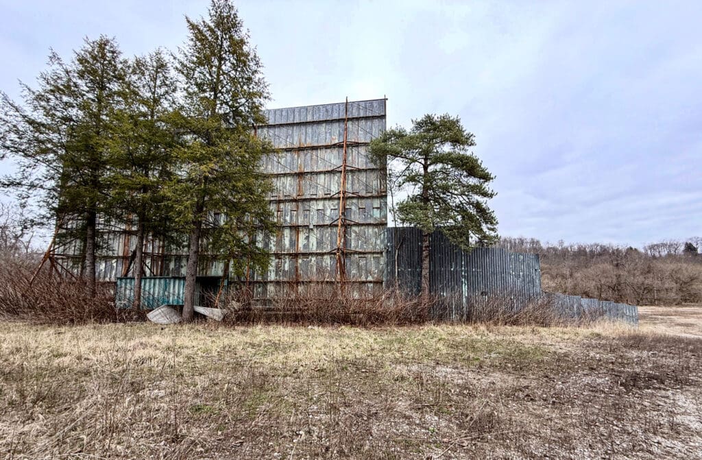 The back of a movie screen.