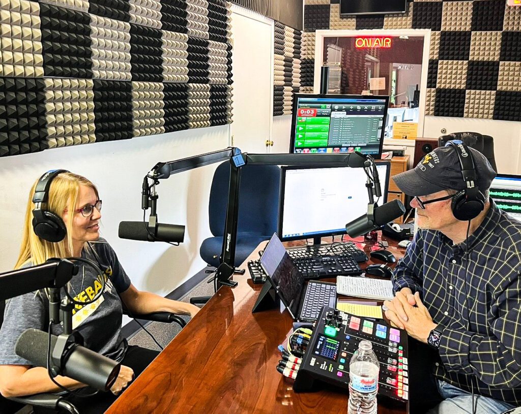 AS radio studio.