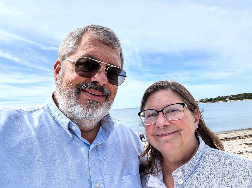 A man and a women.
