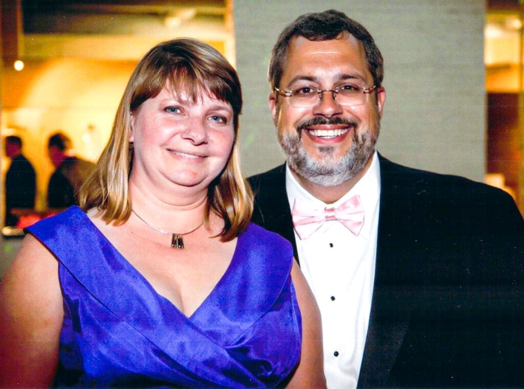 A man and a woman.