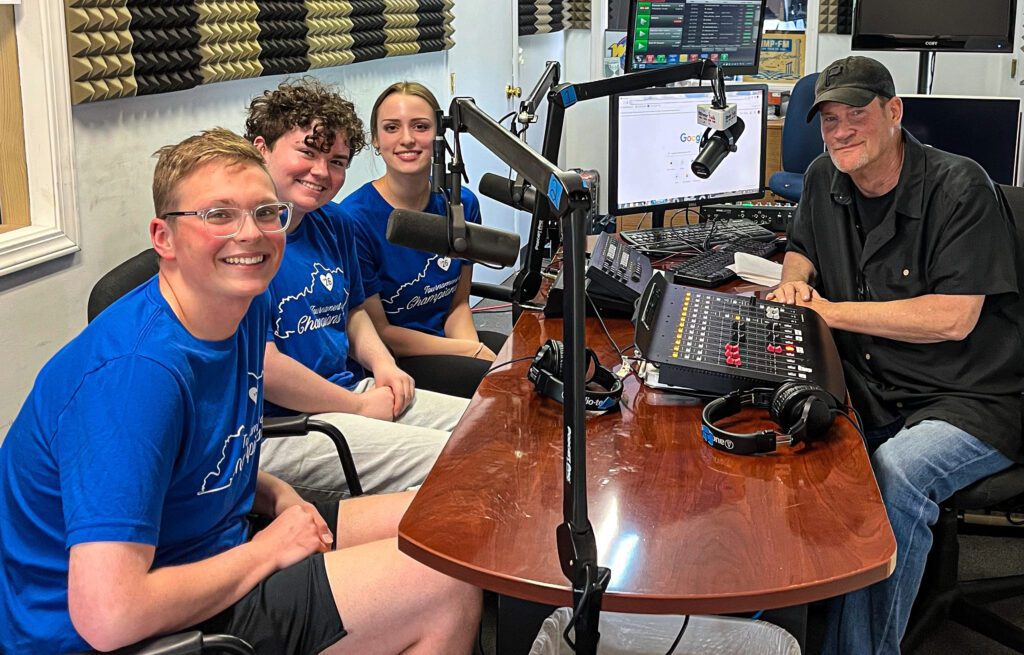 Kids on the radio.