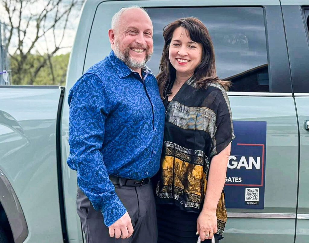 A man and a woman.