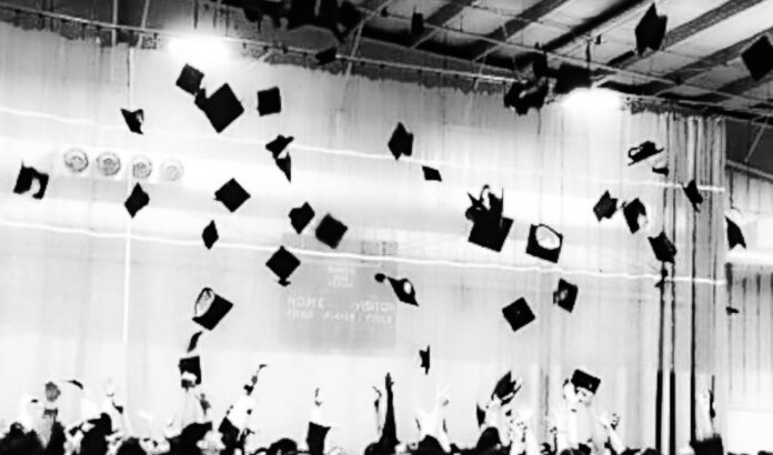 Grad caps.