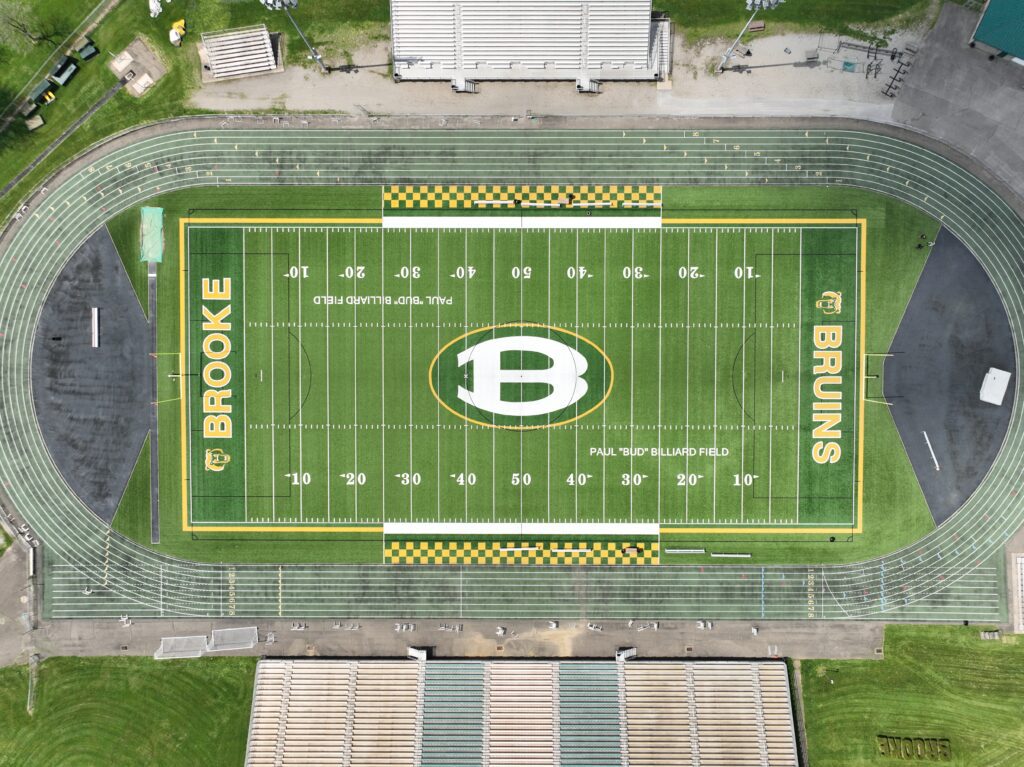 A football field.