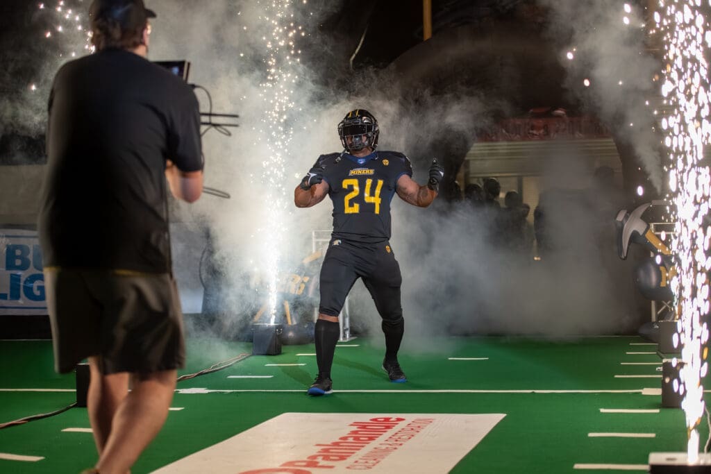 A football player.