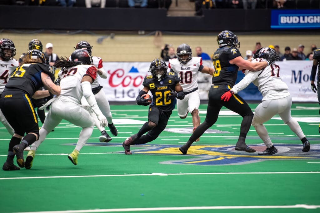 A play on a football field.