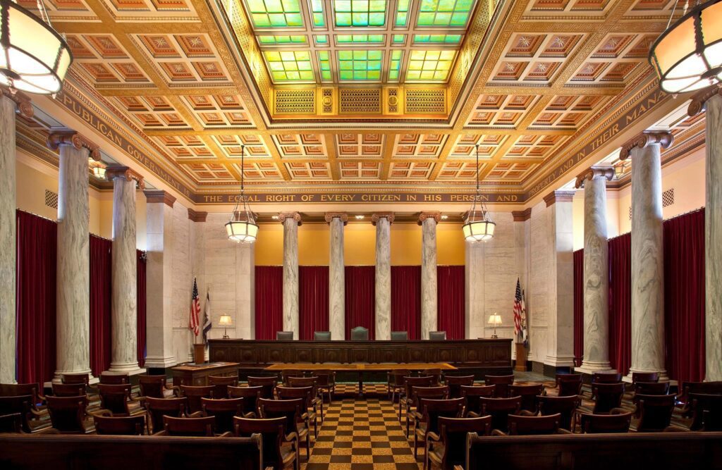 A Supreme Court chamber.