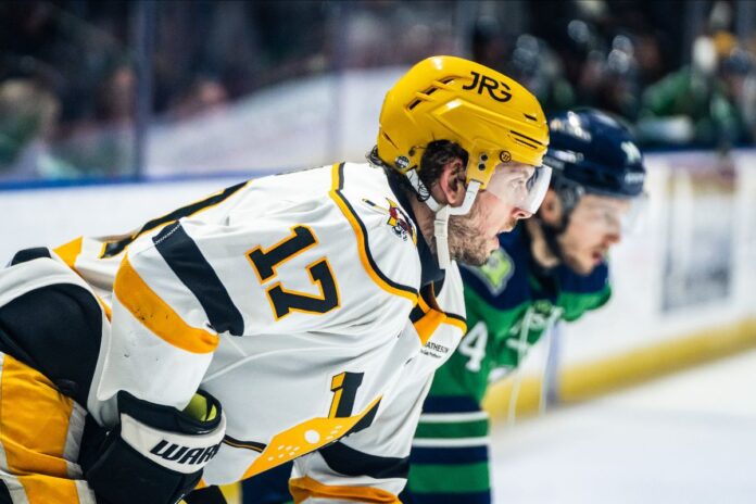 A hockey game.