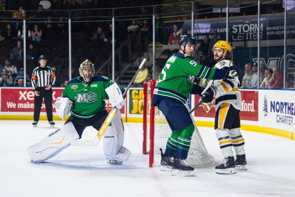 A hockey game.