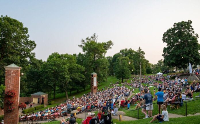 An outdoor theatre.