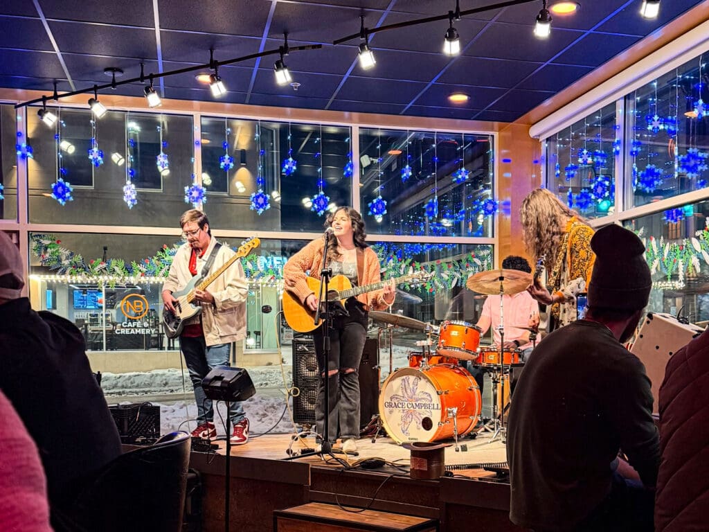 A band playing.