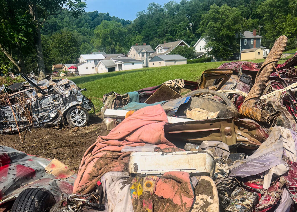 Debris from a flood.