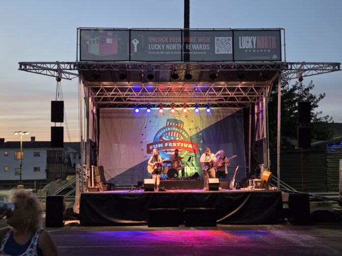 A music stage.