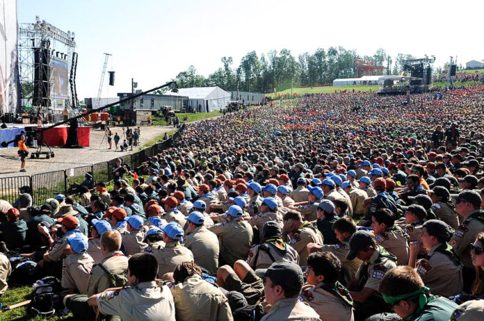 A large crowd.