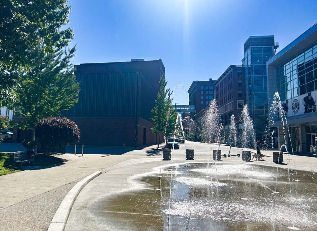 A fountain.