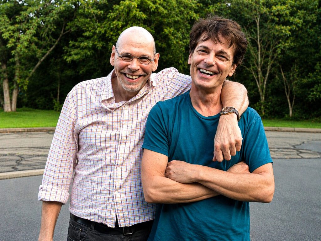 Two men.
