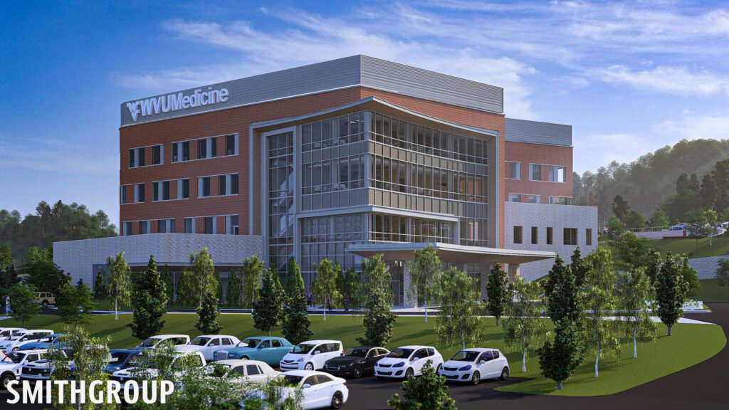 A rendering of a building.
