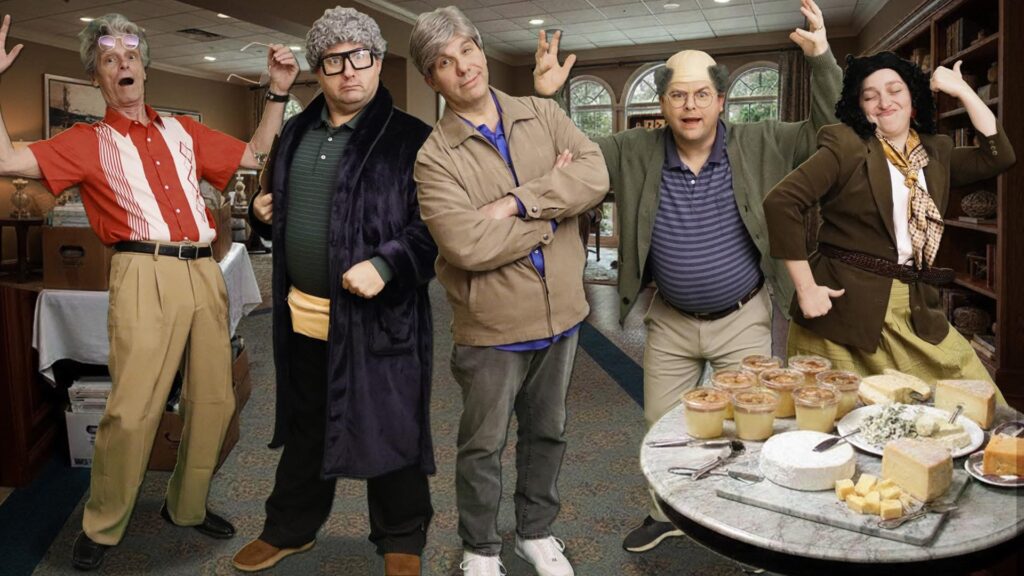 A group of people.