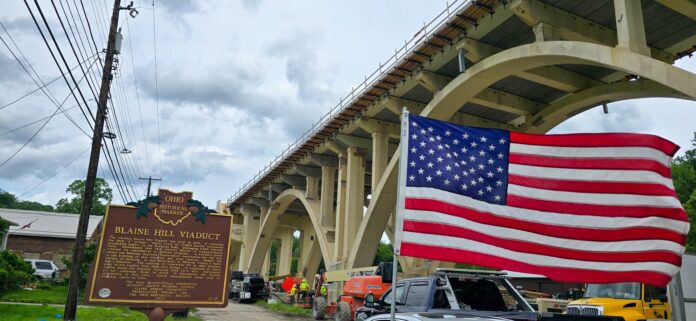 The Blaine Bridge.