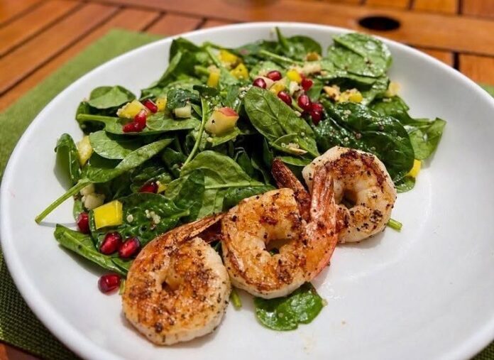 A plate of food.