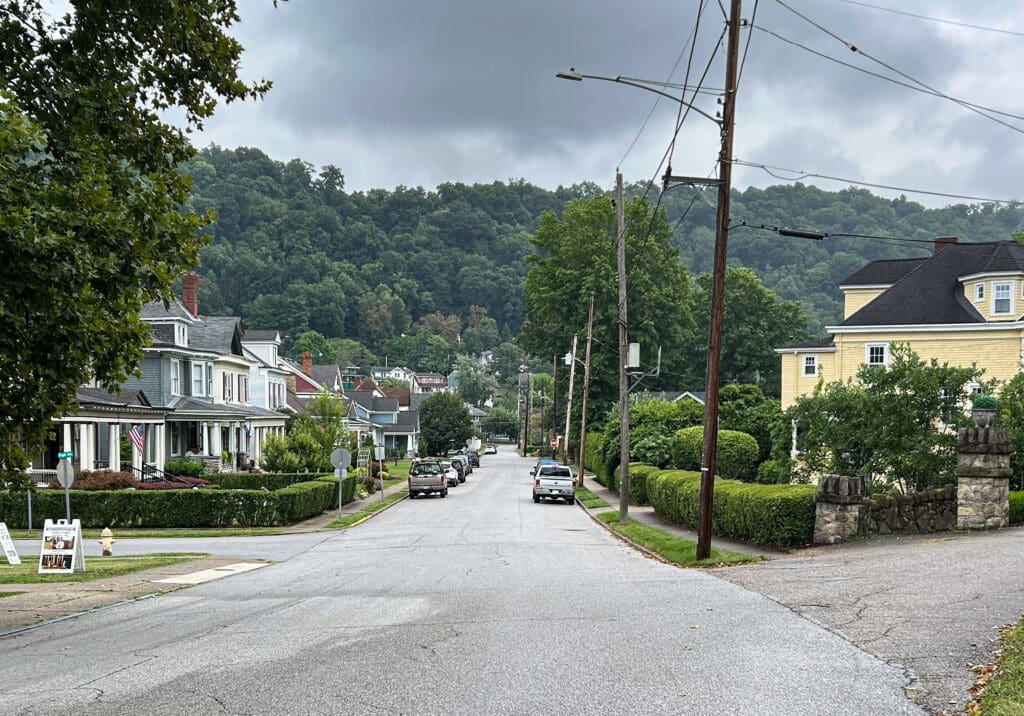 A long street.