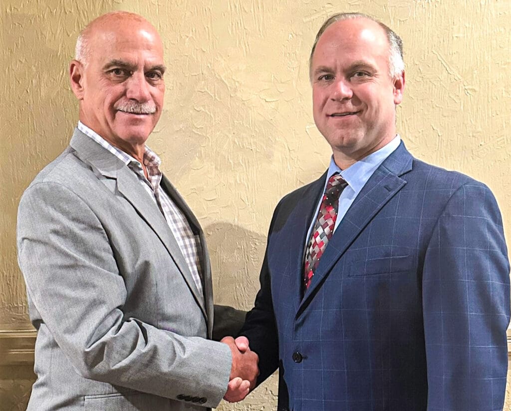 Two men.