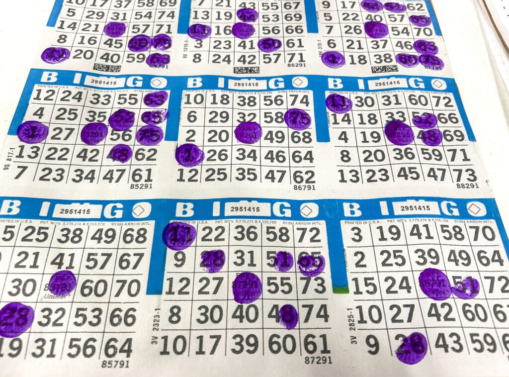 A game sheet.
