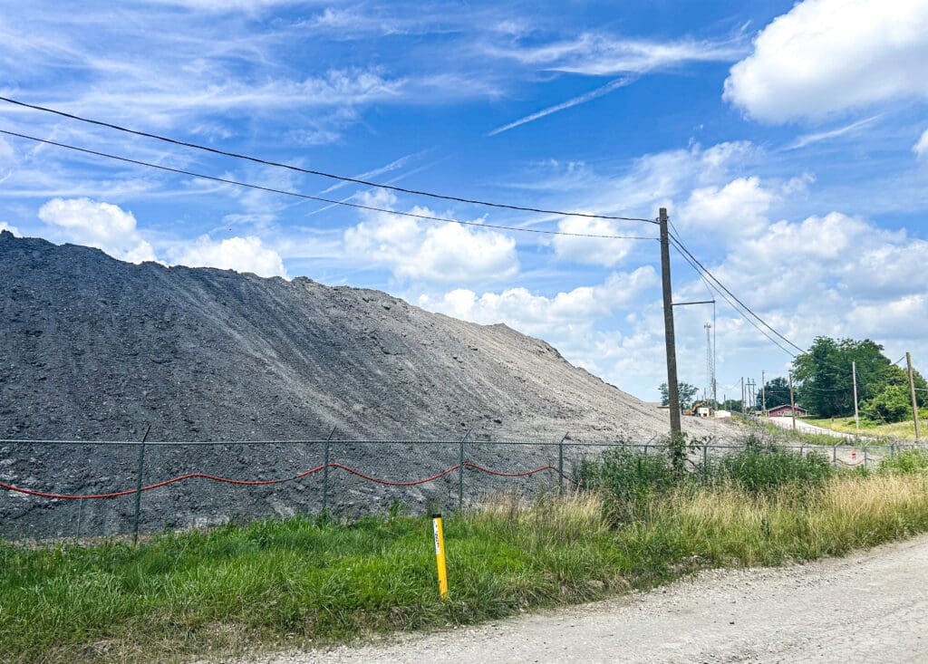 A slag pile.
