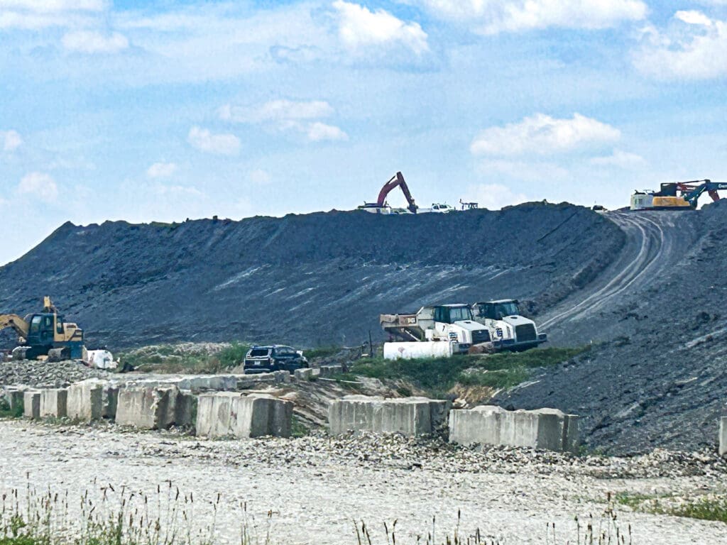 A coal pile.