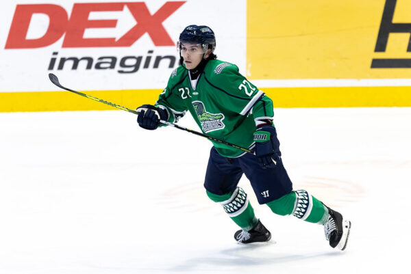 A man in green.