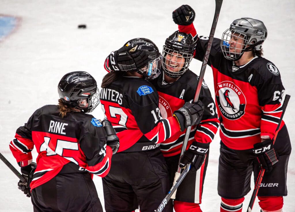 A hockey game.