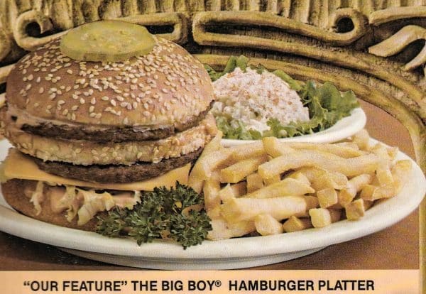 A doubledecker burger.