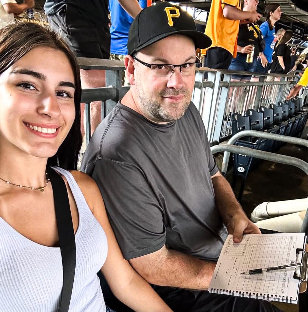 A father and daughter.