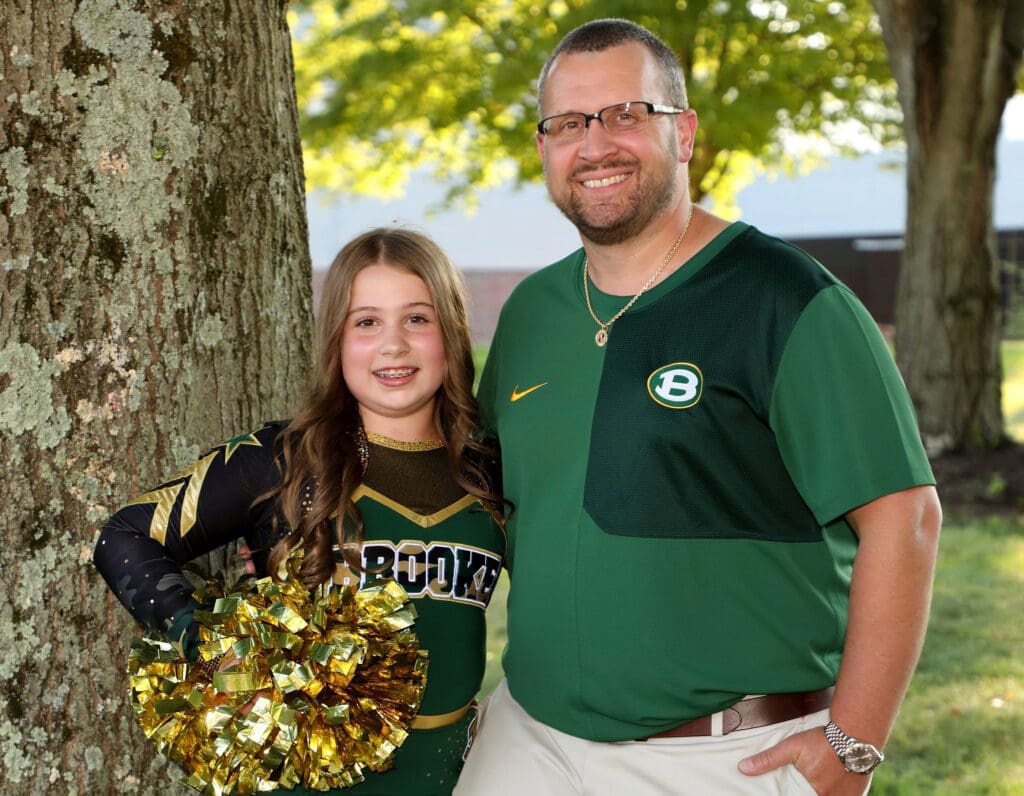 A man and his daughter.