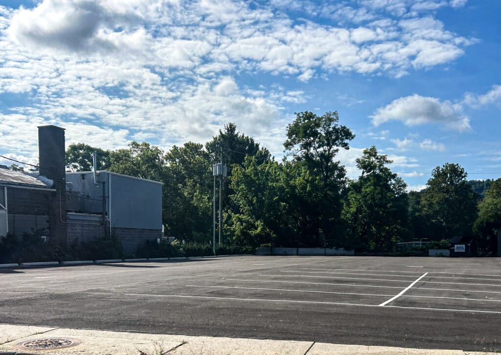 A parking lot.