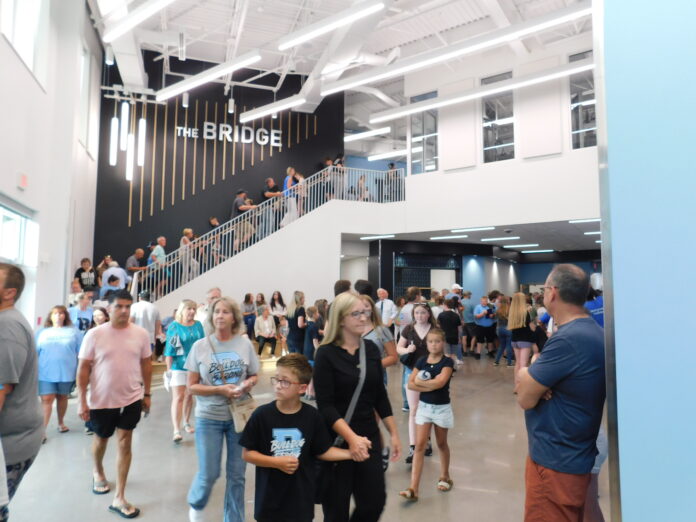 The inside of a gym.