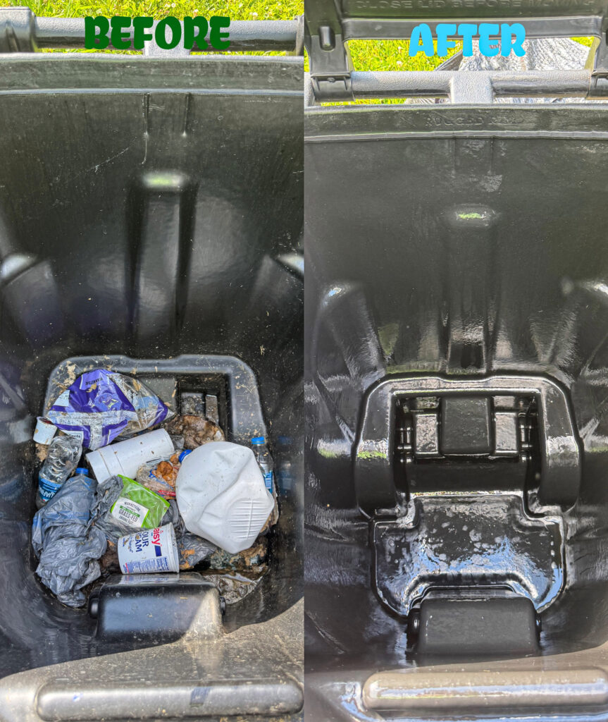 Two trash cans.