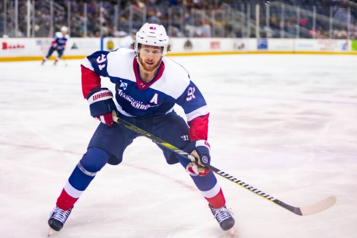 A hockey player.
