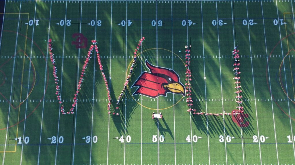 A football field.