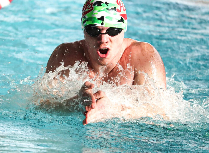 A person in a pool.