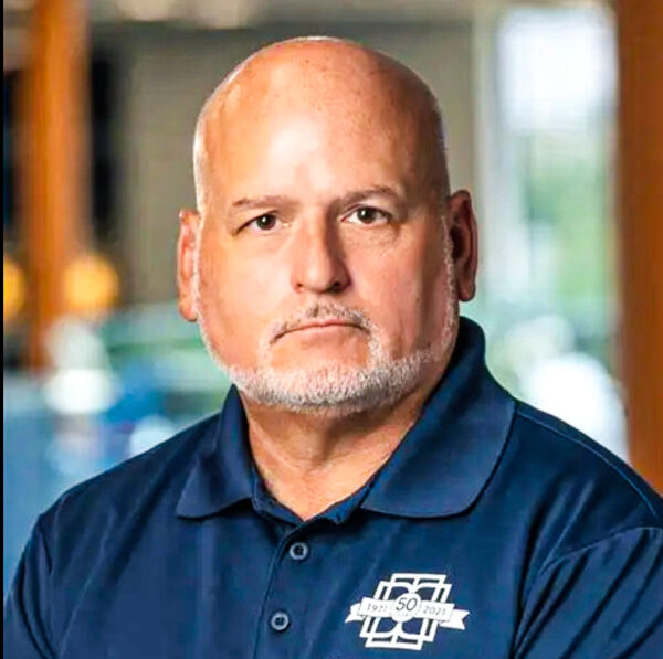 A bald man.